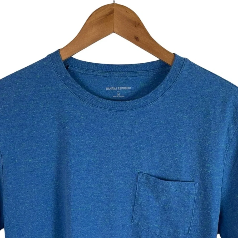 TS1184 Men’s Banana Republic Marled Casual Pocket T Shirt M